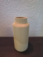 Moderne Vase 3D gedruckt – Minimalistische Deko Vase mit Rillenstruktur – Skandinavisches Design für Wohnzimmer, Tisch & Büro